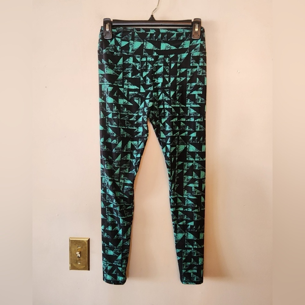 Lularoe green black leggings size womens small